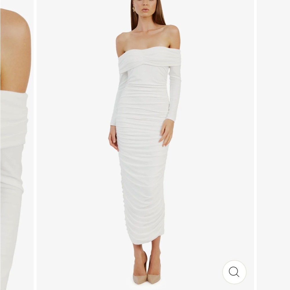 NWT Bardot Arkie Knit Maxi Dress White XS Bridal Rehearsal Dinner
